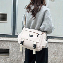 Casual Solid Messenger Shoulder Bag Crossbody Bag