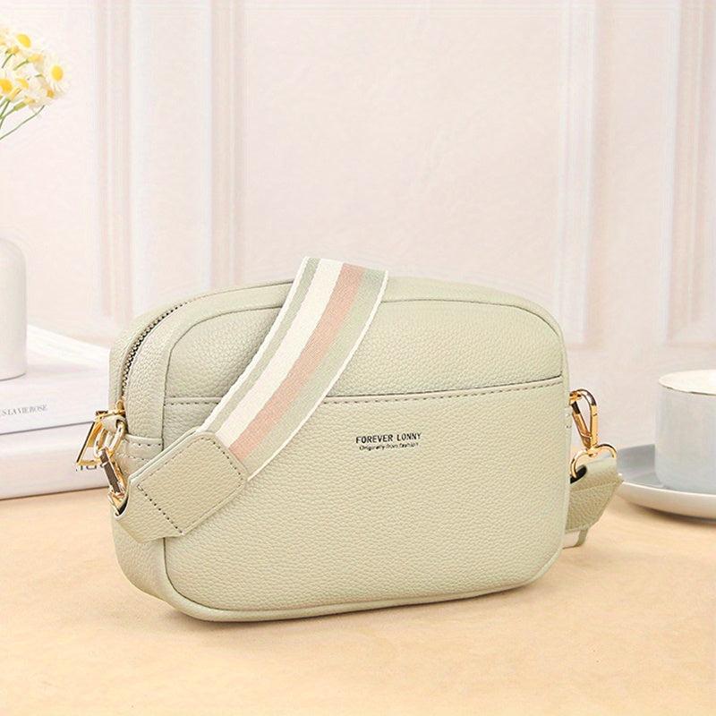 Small Letter Crossbody Bag with Wide Strap for Women