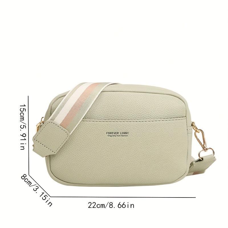 Small Letter Crossbody Bag with Wide Strap for Women