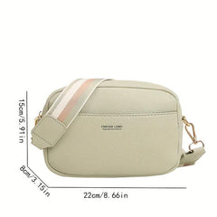 Small Letter Crossbody Bag with Wide Strap for Women