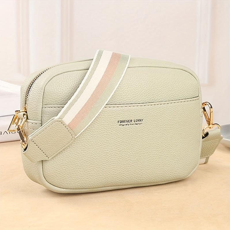 Small Letter Crossbody Bag with Wide Strap for Women