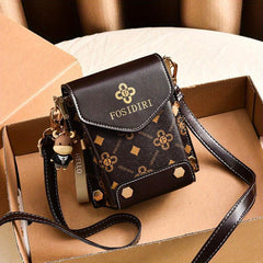 Letter Print Crossbody Phone Bag Women's Square Purse