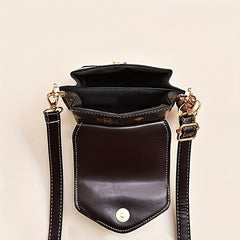 Letter Print Crossbody Phone Bag Women's Square Purse