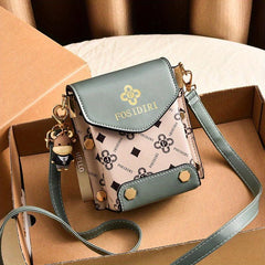 Letter Print Crossbody Phone Bag Women's Square Purse
