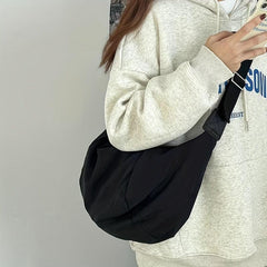 Canvas Crossbody Hobo Bag Lightweight Shoulder Bag
