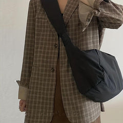 Canvas Crossbody Hobo Bag Lightweight Shoulder Bag