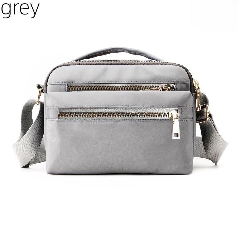 Nylon Crossbody Bag Small Zipper Handbag with Pockets