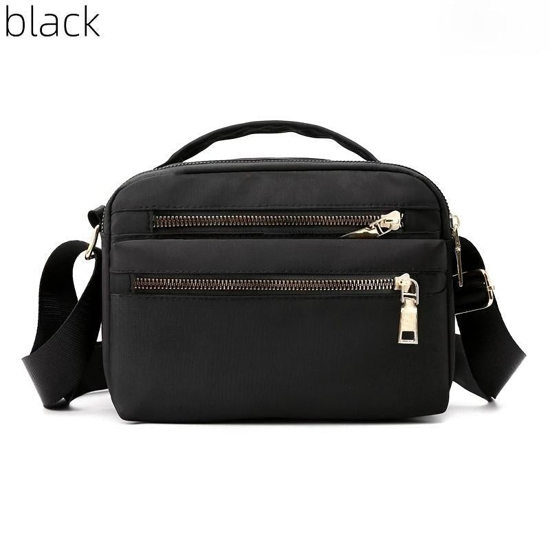 Nylon Crossbody Bag Small Zipper Handbag with Pockets