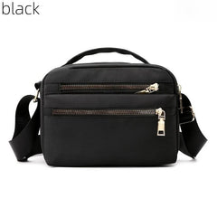 Nylon Crossbody Bag Small Zipper Handbag with Pockets