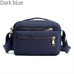 Nylon Crossbody Bag Small Zipper Handbag with Pockets