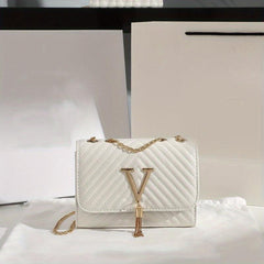 Chevron Quilted Crossbody Bag Mini Chain Shoulder Bag