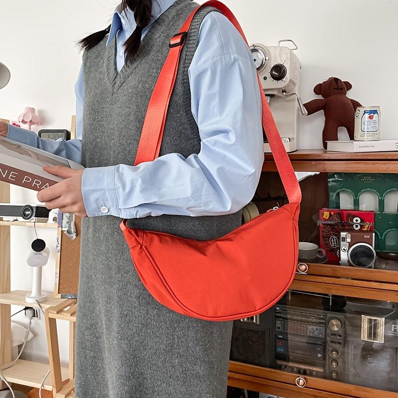 Nylon Crossbody Bag Zipper Shoulder Hobo Bag