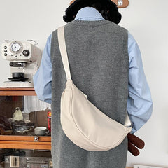 Nylon Crossbody Bag Zipper Shoulder Hobo Bag