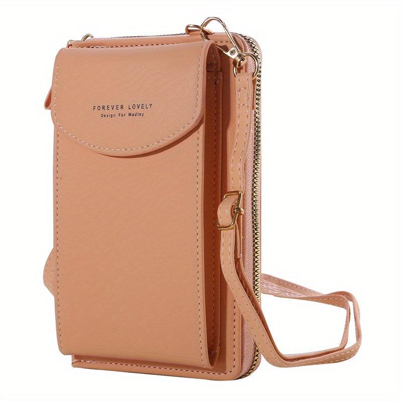 Women's Mini PU Leather Wallet Phone Purse Crossbody Bag