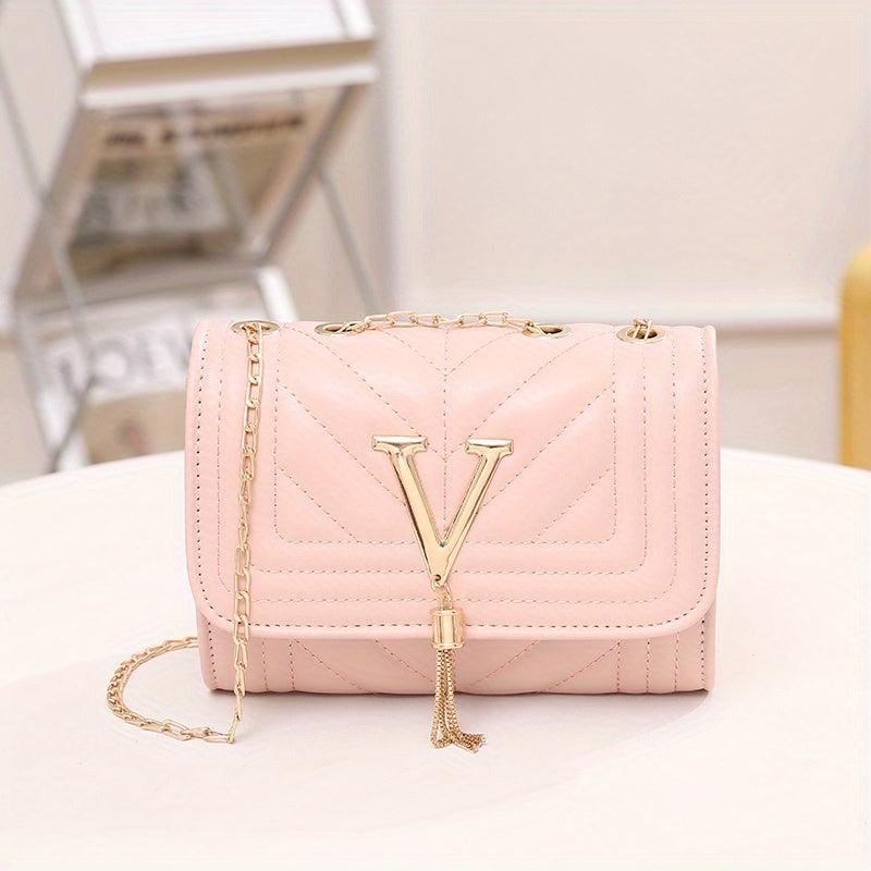 Minimalist Quilted Detail Square Shoulder Bag