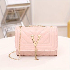 Minimalist Quilted Detail Square Shoulder Bag