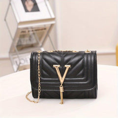 Minimalist Quilted Detail Square Shoulder Bag