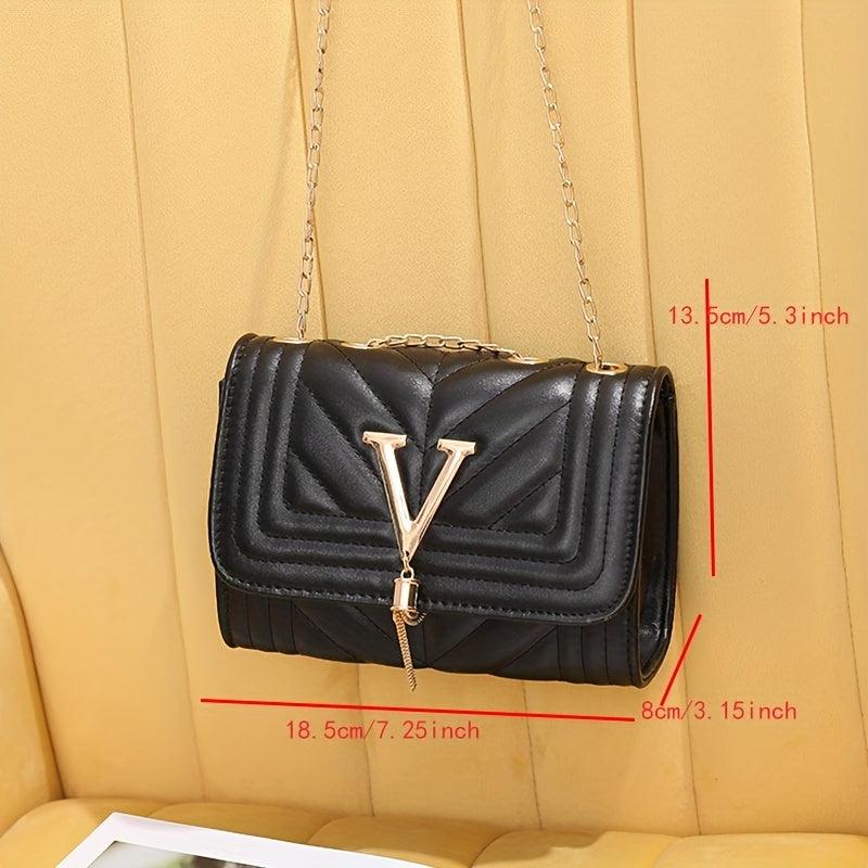 Minimalist Quilted Detail Square Shoulder Bag