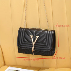 Minimalist Quilted Detail Square Shoulder Bag