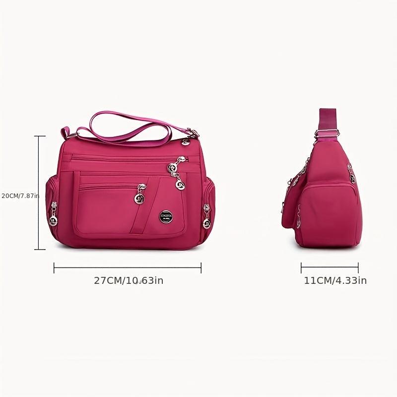 Casual Nylon Hobo Shoulder Bag Zipper Crossbody Women's Shopper Bag
