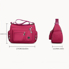 Casual Nylon Hobo Shoulder Bag Zipper Crossbody Women's Shopper Bag