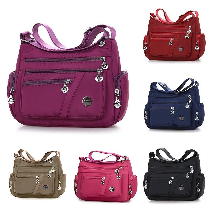 Casual Nylon Hobo Shoulder Bag Zipper Crossbody Women's Shopper Bag