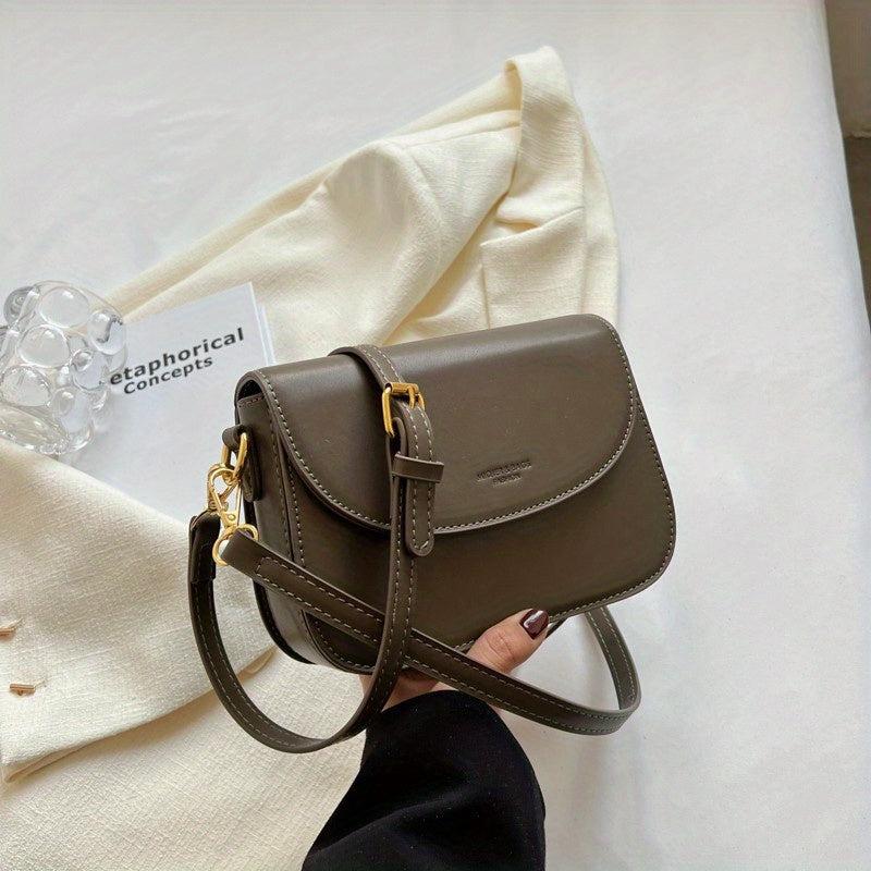 Mini Retro Crossbody Bag PU Leather Shoulder Bag Women's Handbag