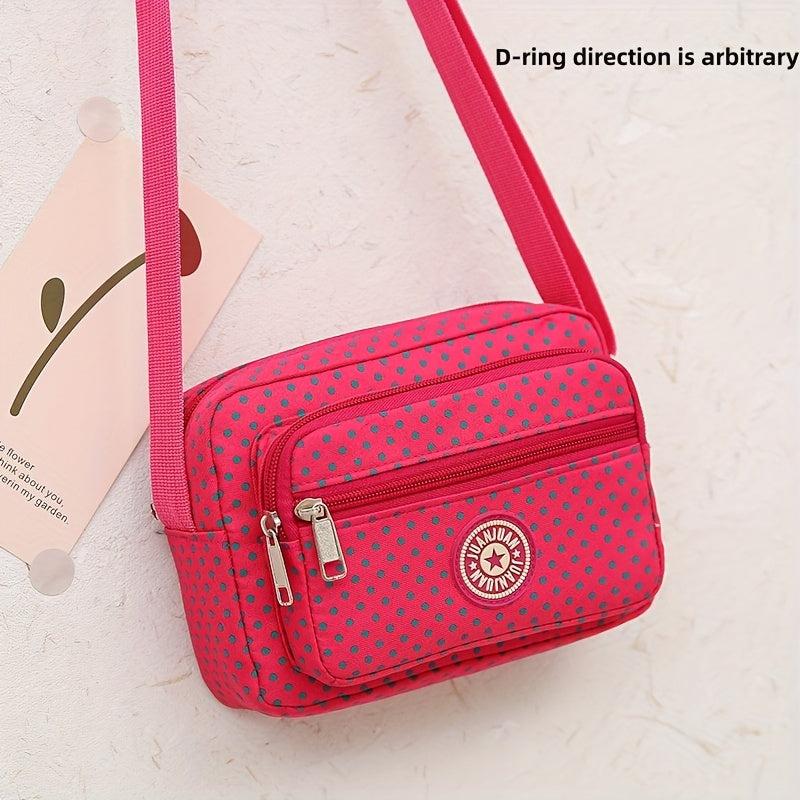 Vintage Polka Dots Square Bag Crossbody All Match Purse