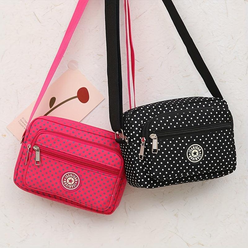 Vintage Polka Dots Square Bag Crossbody All Match Purse