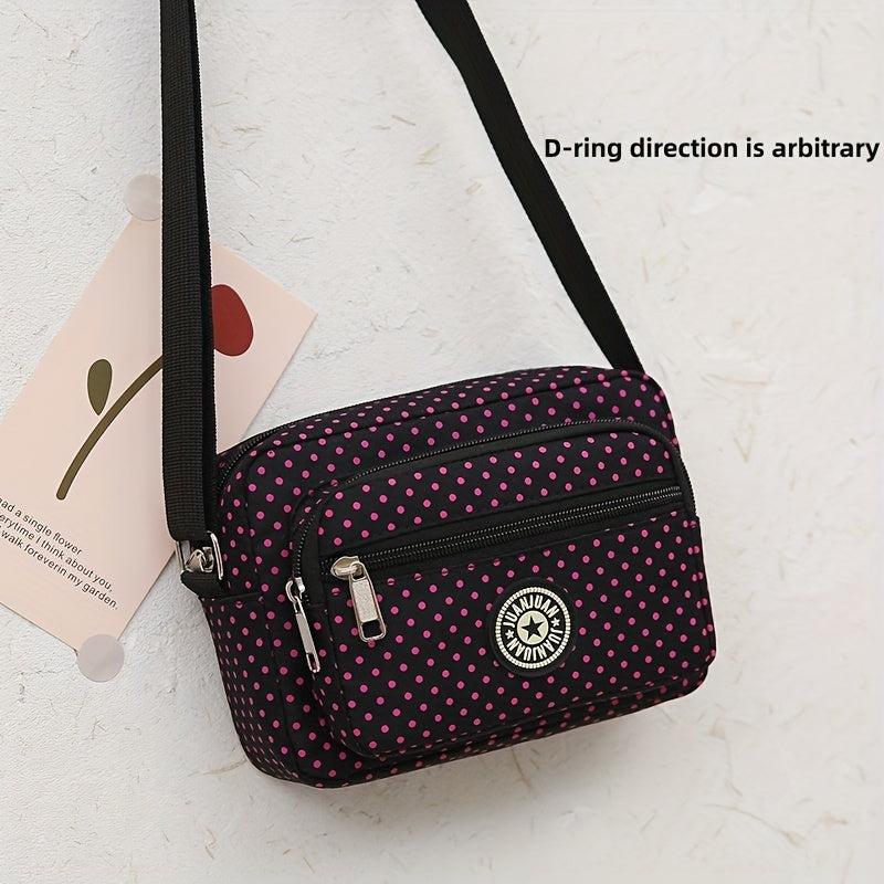 Vintage Polka Dots Square Bag Crossbody All Match Purse