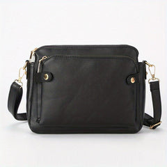 Vintage Square Crossbody Bag Faux Leather Clutch Purse for Women