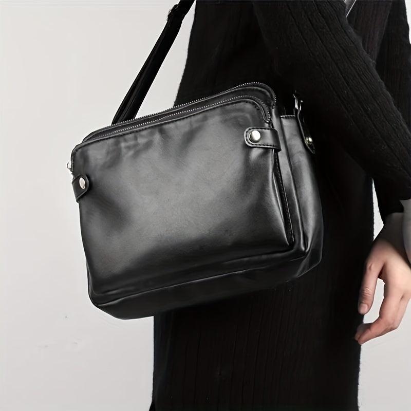 Vintage Square Crossbody Bag Faux Leather Clutch Purse for Women