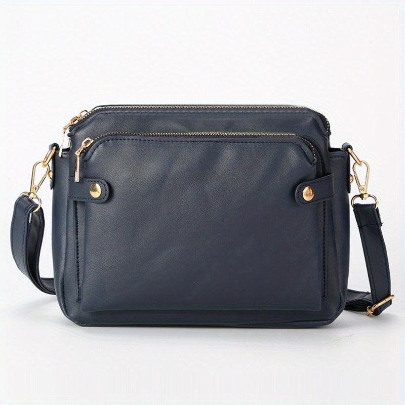 Vintage Square Crossbody Bag Faux Leather Clutch Purse for Women