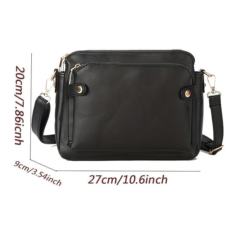 Vintage Square Crossbody Bag Faux Leather Clutch Purse for Women