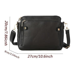 Vintage Square Crossbody Bag Faux Leather Clutch Purse for Women