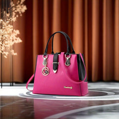 Contrast Handbags Double Handle Satchel Purse Women's Crossbody Bag
