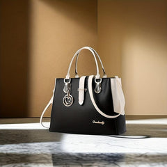 Contrast Handbags Double Handle Satchel Purse Women's Crossbody Bag