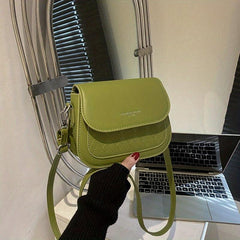 Vintage Saddle Bag Women Embossed Crossbody Small Flap Purse