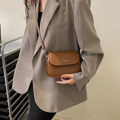 Vintage Saddle Bag Women Embossed Crossbody Small Flap Purse