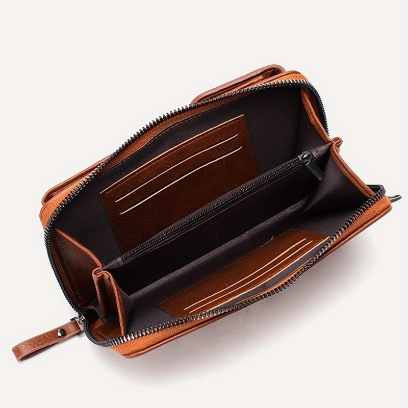 All Match Zipper Shoulder Bag Solid Phone Bag Versatile Purse