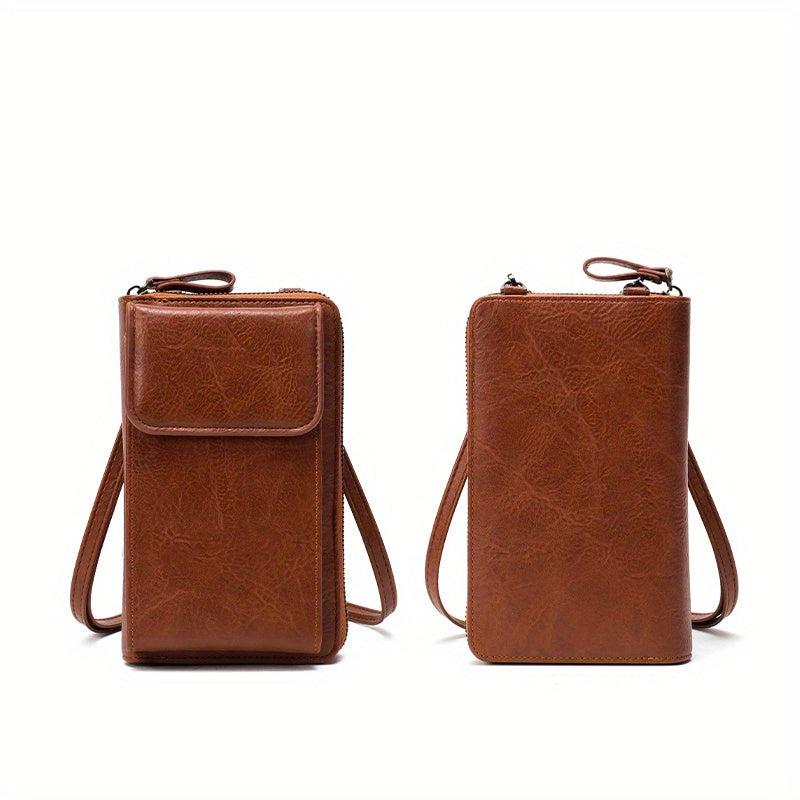 All Match Zipper Shoulder Bag Solid Phone Bag Versatile Purse