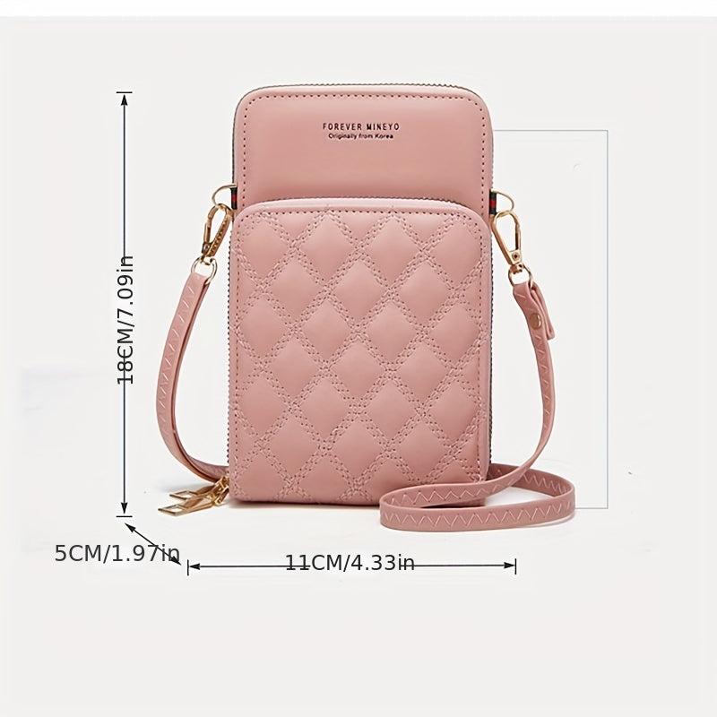 Quilted Detail Phone Wallet Shoulder Bag