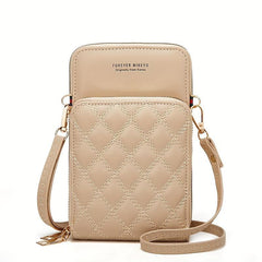 Quilted Detail Phone Wallet Shoulder Bag