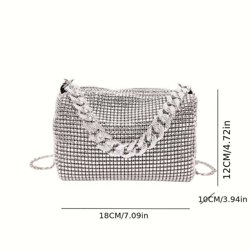 Glitter PVC Mini Crossbody Bag for Party & Wedding