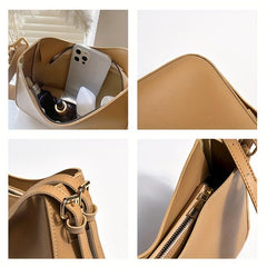 Vintage PU Crossbody Hobo Bag Women's Retro Handbag