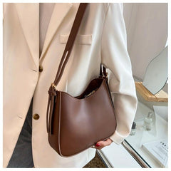 Vintage PU Crossbody Hobo Bag Women's Retro Handbag