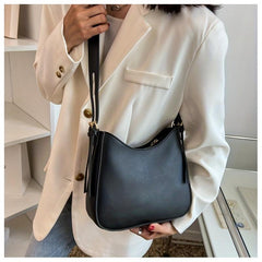 Vintage PU Crossbody Hobo Bag Women's Retro Handbag