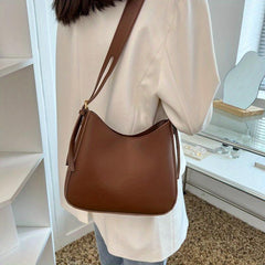 Vintage PU Crossbody Hobo Bag Women's Retro Handbag