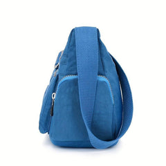 Letter Patch Decor Crossbody Bag Casual Nylon Shoulder Bag Women's Pocket Purse