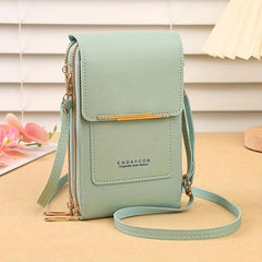 Women's Zipper Shoulder Bag Touch Screen Phone Bag